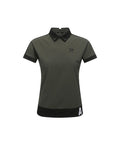 ANEW Golf: Women Back Zip Shoulder Tape Point Short T-Shirt - Khaki
